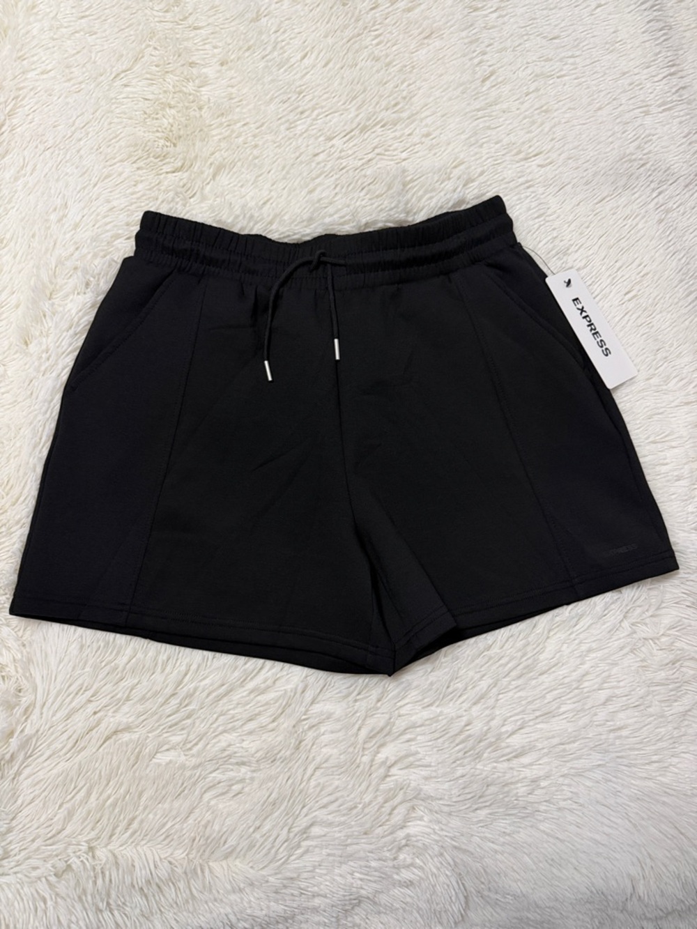 Express Black Athletic Drawstring Shorts